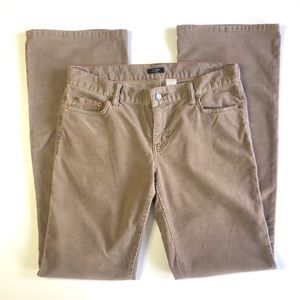 J Crew Women’s Stretch Corduroy Flare Tan Pants 2R